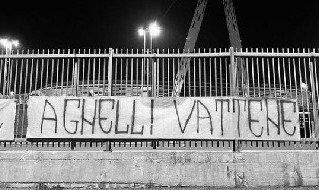 Agnelli Juventus striscione