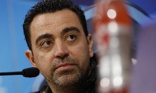 Xavi in conferenza stampa