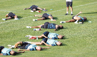 Allenamento Napoli a Dimaro